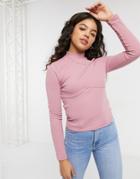 Cotton: On Long Sleeve Top In Pink