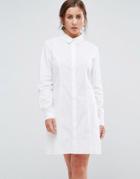 Asos Fuller Bust Cotton Shirt Dress - White