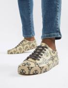 Asos Design Sneakers In All Over Print-stone