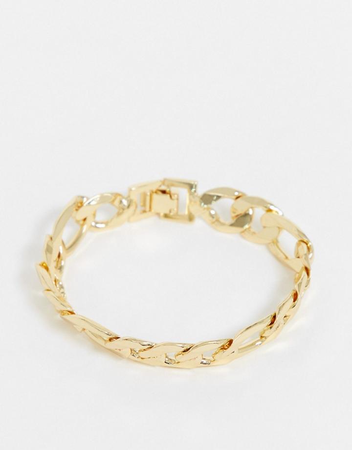Designb Figaro Chain Bracelet In Gold