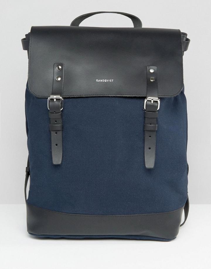 Sandqvist Hege Backpack In Navy - Navy
