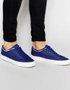 Fred Perry Kendrick Tipped Cuff Canvas Sneakers - Blue