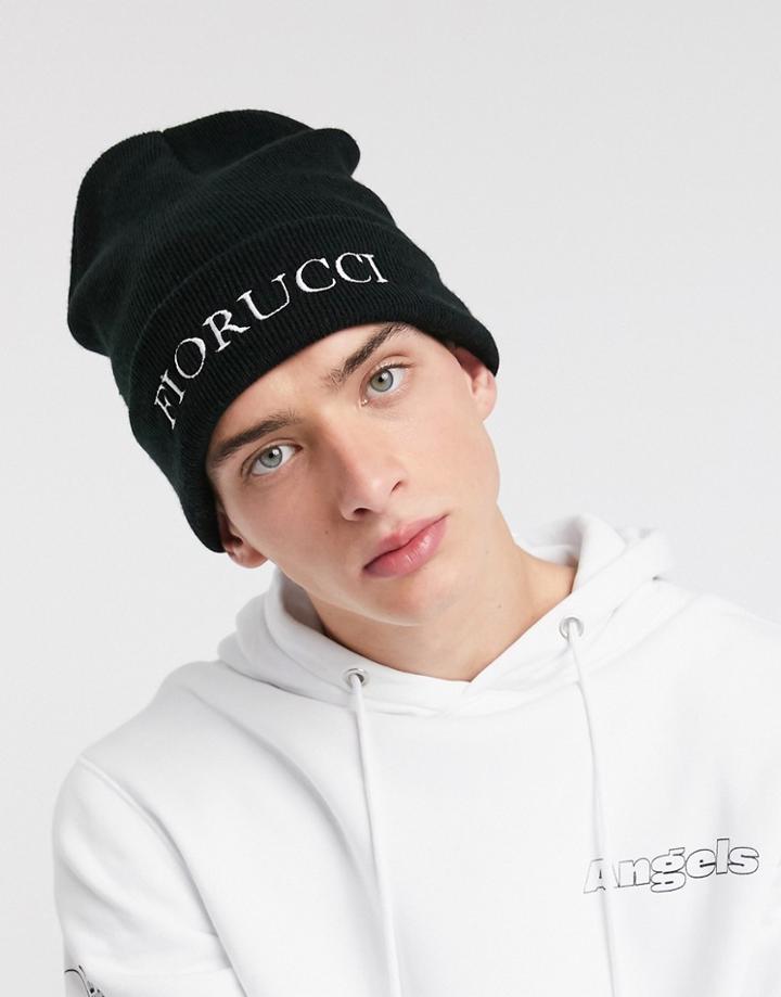 Fiorucci Beanie In Black With Logo