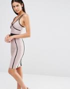 Missguided Contrast Binding Bodycon Dress