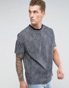Asos Oversized Woven T-shirt With Bandana Print - Black