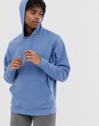 Asos Design Oversized Hoodie In Blue