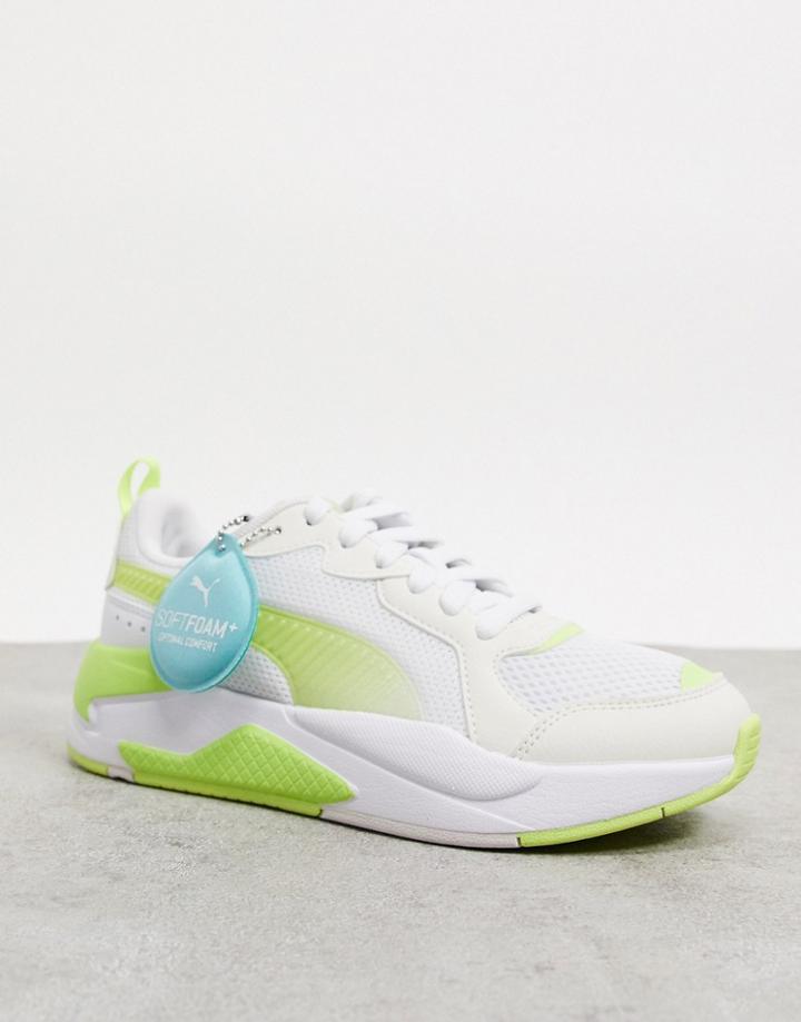 Puma X-ray Sneakers In White And Yellow