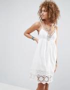 Pepe Jeans Nati Crochet Dress - White