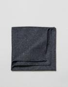 Asos Pocket Square In Navy Warm Handfeel Texture - Blue