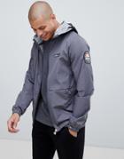 Ellesse Migliore Lightweight Jacket With Logo Hood Taping In Gray - Gray