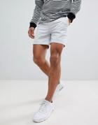 Asos Design Skinny Shorter Shorts In Ice Gray - Gray