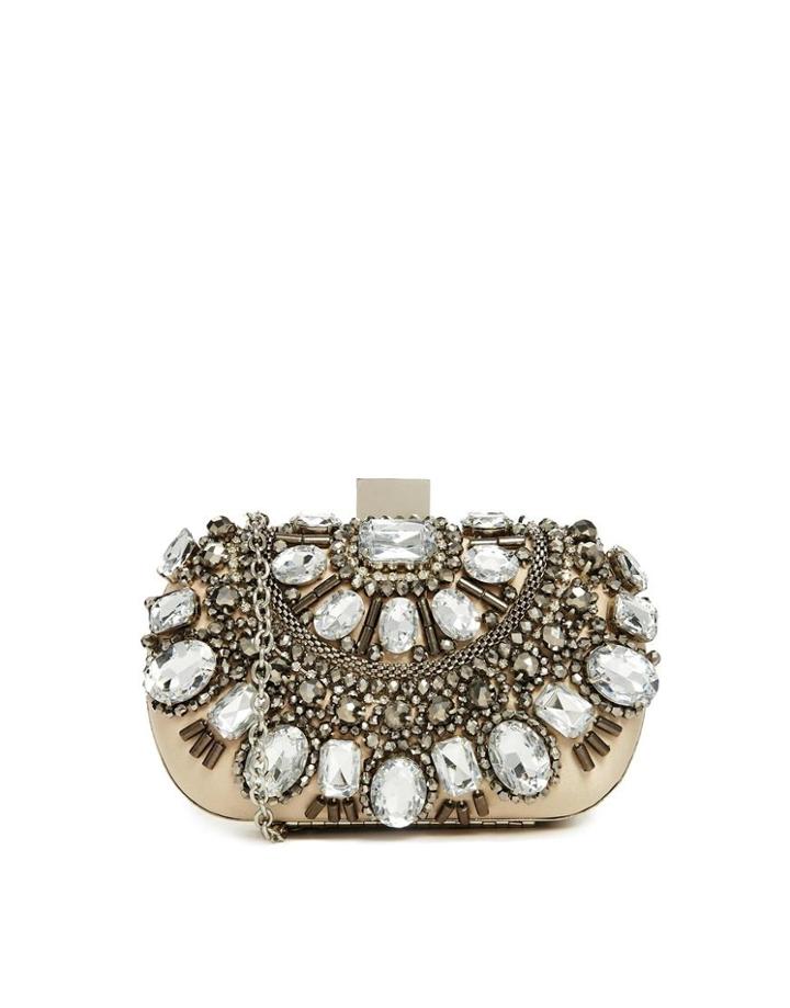 Aldo Enroelid Beaded Box Clutch