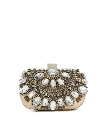 Aldo Enroelid Beaded Box Clutch