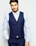 Noak Vest In Skinny Fit - Navy