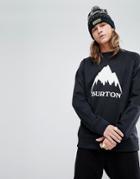 Burton Snowboards Bonded Crew Neck Sweatshirt In Black - Black