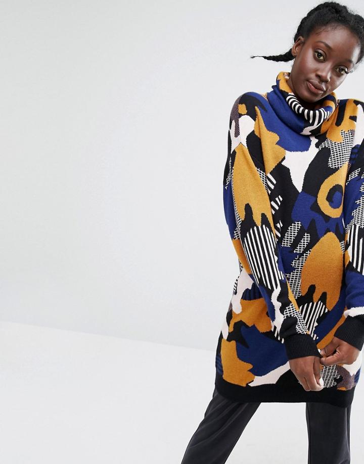 Monki Roll Neck Sweater - Multi