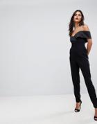 Lavish Alice Bardot Tailored Jumpsuit - Black