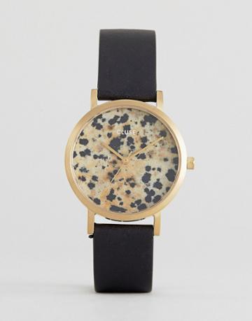 Cluse La Roche Limited Edition Dalmation Leather Watch - Black