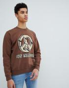 Love Moschino Peace Logo Sweater - Brown