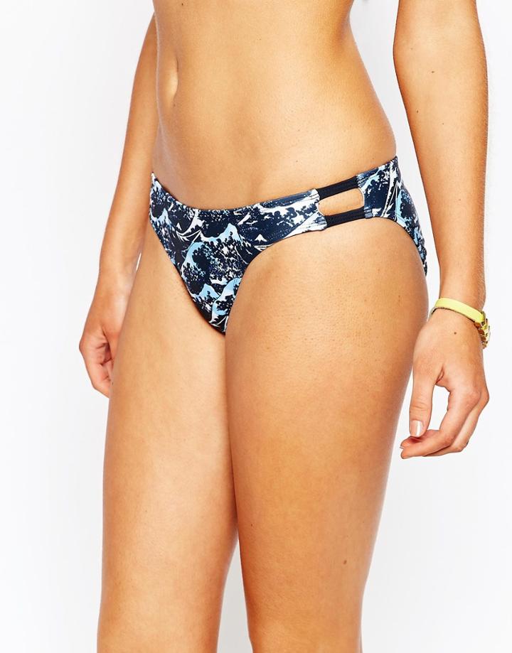 Motel Rae Bikini Bottom - Navy White