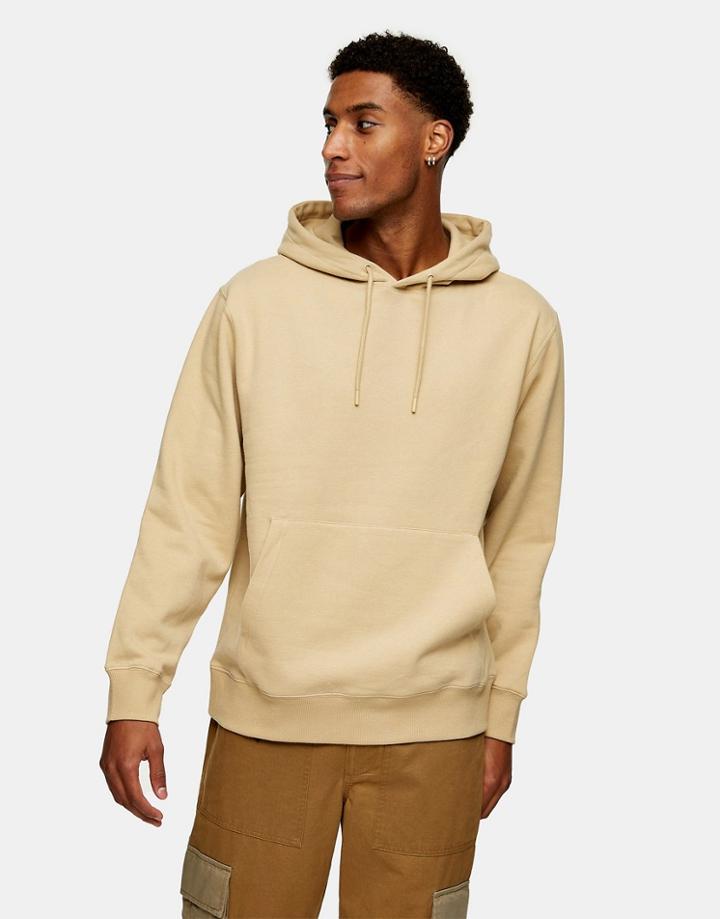 Topman Hoodie In Stone-neutral