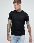 Brave Soul T-shirt With Embroidered Rocket Logo - Black