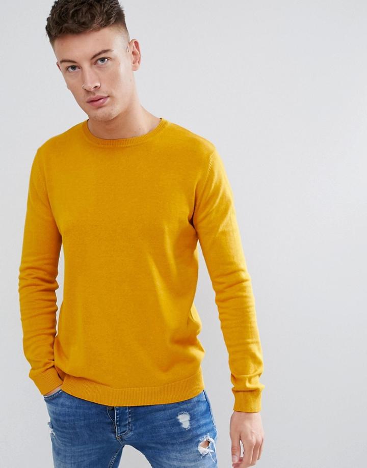 Pull & Bear Sweater In Mustard - Yellow