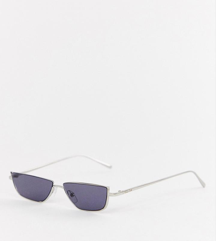 Asos Design X Laquan Smith Narrow Lens Sunglasses - Silver