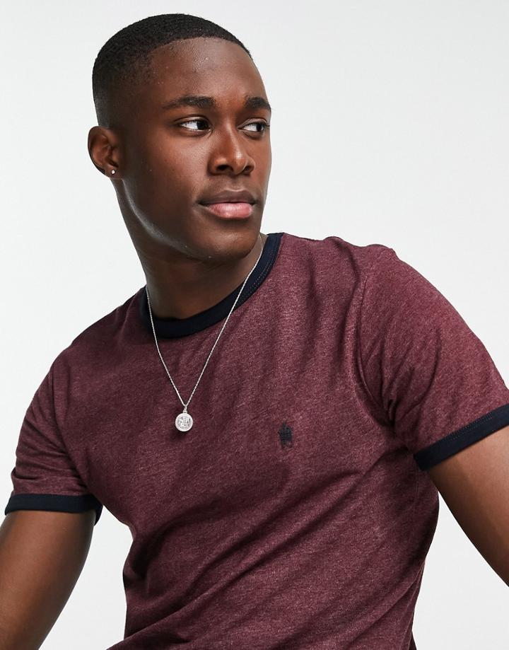 French Connection Ringer T-shirt In Chateaux Mel-grey