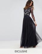 Needle & Thread Ditsy Scatter Tulle Gown - Navy
