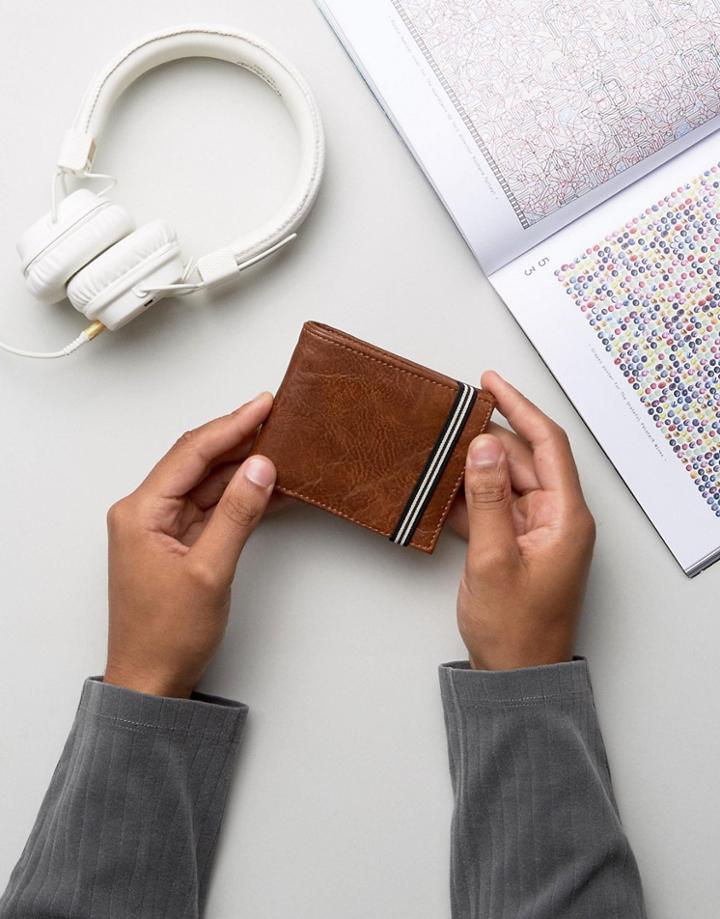 New Look Wallet With Elastic Strap In Brown - Brown