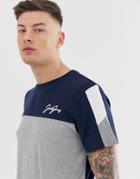 Jack & Jones Originals Color Block Raglan T-shirt - Navy