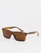Jeepers Peepers Oversized Square Sunglasses In Tortoiseshell-brown