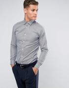 Selected Homme Slim Easy Iron Smart Shirt In Check - White