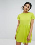 Daisy Street T-shirt Smock Dress - Green