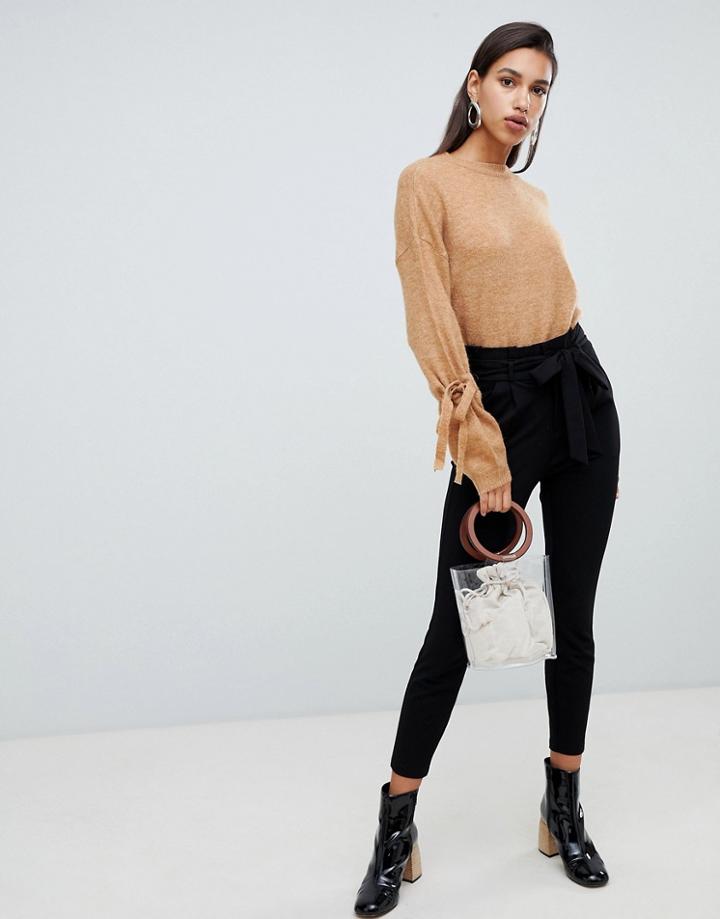 Vero Moda Paperbag Waist Pants - Black
