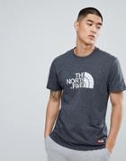 The North Face International Limited Capsule Logo T-shirt In Dark Gray Marl - Gray