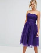 Hell Bunny Bandeau Tulle Dress - Purple