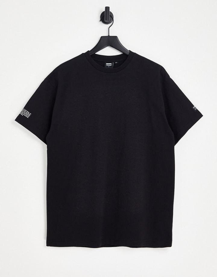 Dr Denim Arm Logo T-shirt In Black