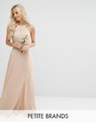 Tfnc Petite Wedding Pleated Maxi Dress - Pink