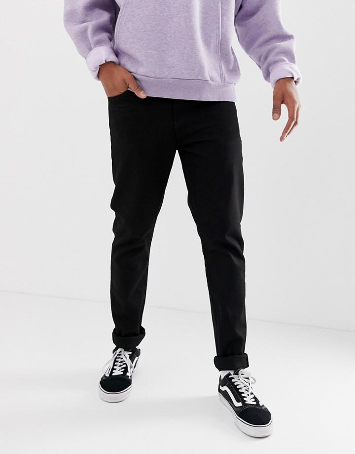 Weekday Sunday Relaxed Tapered Jeans Black