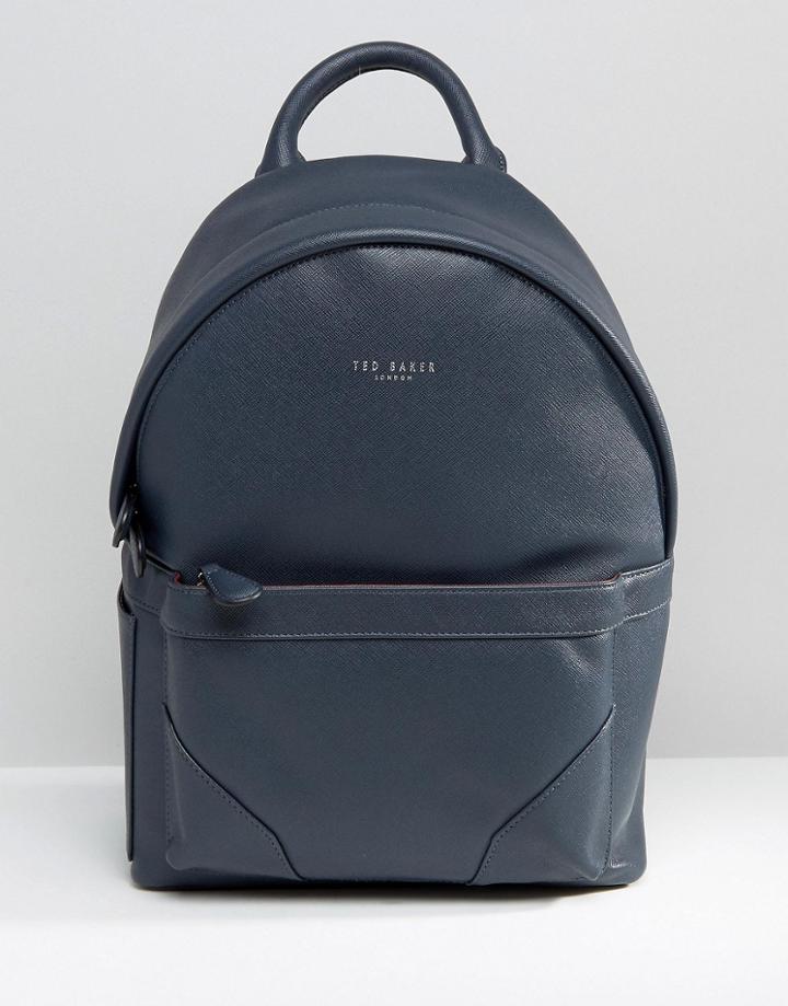 Ted Baker Backpack Small Cross Grain - Blue