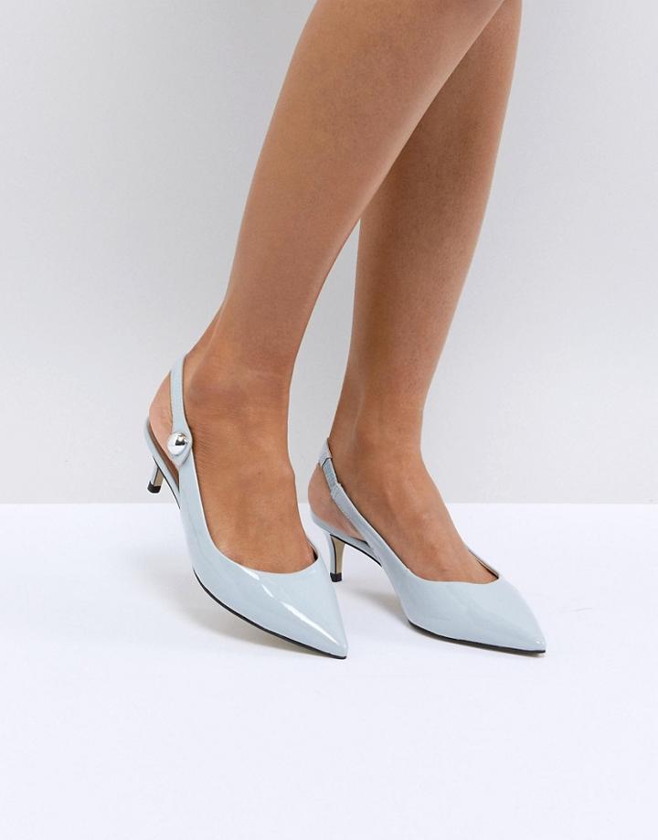 Carvela Kitten Heel Slingback - Blue