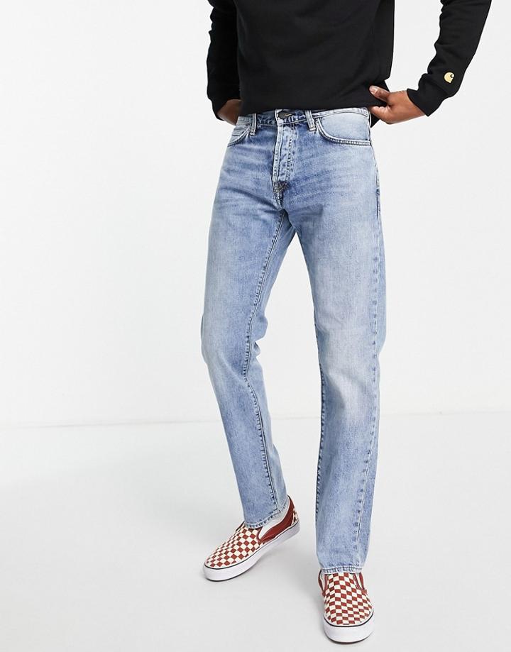 Carhartt Wip Klondike Regular Tapered Jeans In Light Blue Wash