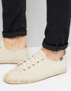 Soludos Canvas Lace Up Espadrilles - Beige