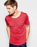Selected Homme Longline T-shirt - Red