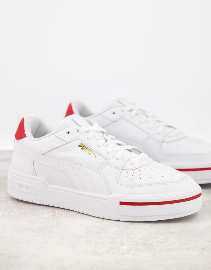 Puma Ca Pro Heritage Sneakers In White And Red