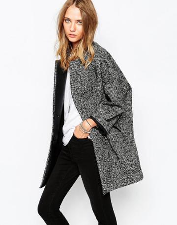 Gat Rimon Camie Wool Mix Coat In Gray - Gray