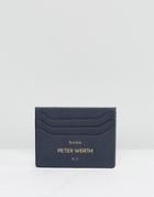 Peter Werth Etched Card Holder In Navy - Blue