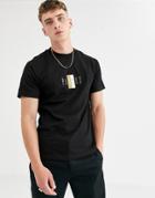 Parlez Divided Embroidered T-shirt In Black